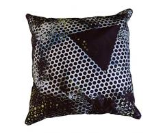 Coussin 60 x 60 cm déhoussable - couleurs: Gris et Vert - Photo dart by Isabelle Delbecque