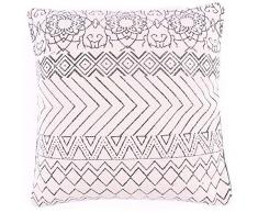 La Finesse - Housse de Coussin carrÃ©e dÃ©corative 50 x 50 cm pour la Maison en Coton pour Le Salon, Le canapÃ©, la Chambre Ã Coucher, Tissu colorÃ©, Taille Unique