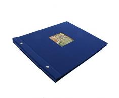 Goldbuch Album Photo Tendance, Bella Vista, 39 X 31 Cm, 40 Noires Pages avec Intercalaires En Verre, Extensibles, Bleu, 28975