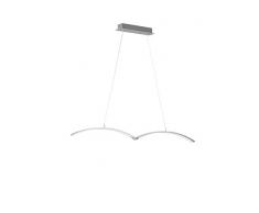WOFI suspension à 2 lampes banks 2 x lED 12 w, 7, 5 x 150 x 120 cm, 900 lumen, 3000 k, classe énergétique a à zentralgelenk réglable, flexible 7404.02.76.0000 anodisé