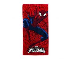 Bassetti Spider-Man Serviette de Plage, Coton, Bleu, 150Â x 75Â x 0,1Â cm