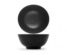 H&H Coupelle Porcelaine Noir Ronde h6,5 x 13 cm