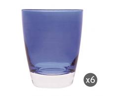 Excelsa Happy Colour Lot de 6 verres Ã eau, verre, bleu