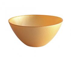 Excelsa Diamond Coupelle, Verre, Jaune, 15Â x 15Â x 7Â cm