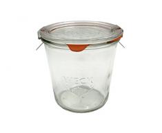WECK Bocal Weck de 580 ml avec couvercle de 100 mm. Joints et clips inclus
