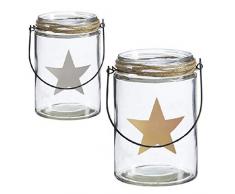 DCASA Bougeoir en Verre pour décoration de Maison, Unisexe, Adulte, Multicolore, Unique