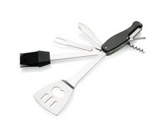 LOOOQS P422.001 Swiss Peak Barbecue 7-in-1 Tool, Black