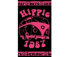 SECANETA Grand Drap de Plage en Coton Jacquard Finition Velours, modÃ¨le 1967, Fuchsia, 170 x 100 cm