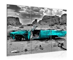 Tableau decoration murale Voiture Grand Canyon 120 x 80 cm - XXL Impression sur Toile Salon Appartment 3 Parties - prÃªt Ã accrocher - 602231b
