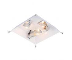 Sulion Base carrée Plafonnier 40 cm 3 L Blanc