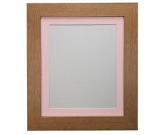 Frames by Post London Cadre Photo Poster en chÃªne (39Â mm de Large x 15Â mm de Profondeur) avec Contour Rose 50Â x 40Â cm pour Format A3Â (Verre Plastique), chÃªne avec Rose Plat