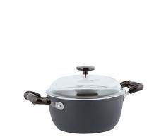 Sambonet 51007-70 1965 Vintage Quarzo Nero Marmite en Aluminium