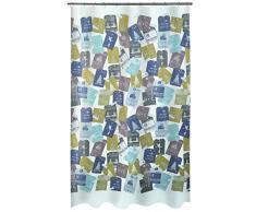 Spirella Textil-Duschvorhang Travel Multicolor 180x200 cm Rideau de Douche Tissu, Multicolore, 180 x 200 cm