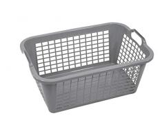 Cosy & Trendy 303014G Panier à linge rectangle -Gris-60cm