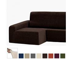 Eiffel Textile Le Havre Chaise LongueÂ âÂ Housse canapÃ© Bras Long Gauche 280 x 195 x 2 cm Marron