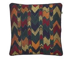 Dutch Decor Coussin Lilke 45x45 cm Bleu foncé - Coussins Déco - Oreiller Décoratif - Déhoussable - Zippé