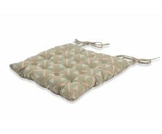 Galileo Casa 2420285Â Coussin de Chaise, Polyester, Blanc/Gris, 40Â x 40Â x 7Â cm