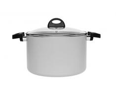 Berghoff Eclipse antiadhésif Induction Marmite Couvercle en Verre, Gris Doux, 24 cm/6.6 Litre