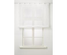 Home Fashion 79556-701 Rideau Store Bateau avec Boucles Blanc 140 x 120 cm