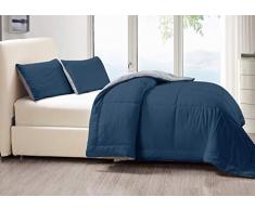 Duck River Doudou réversible en Duvet de Canard, Bleu Clair, King