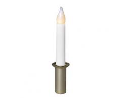 Star Bougie LED avec support, fonctionne avec pile matière : plastique, couleur: blanc/doré 17 x 3,5 cm boîte de quatre couleurs avec,