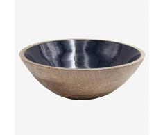 Better & Best 3081101 Saladier dÃ©coratif en Bois et Ã©mail Mar/Bleu foncÃ©, Unique