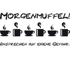 Graz Design Sticker Mural décoratif pour la Cuisine Inscription Morgenmuffel, Noir, 119 x 57 cm