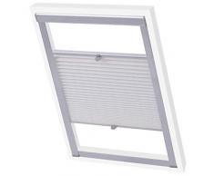 vidaXL 133529 Store plissÃ© Ã Enrouleur Klemmfix en Tissu Blanc Taille Unique