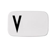 Design Letters Lunch Box Plastique Blanc/Noir 18 cm