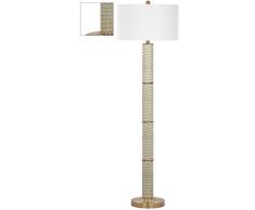 Safavieh EUL4406C Mason Lampadaire, Métal, E27, 13 W, Crème, 45 x 45 x 153,67 cm
