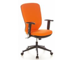 hjh Office 653632 Siège de Bureau Pivotant Traffic 30 Dossier Haut Tissu Orange Fibre Synthétique