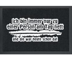 Empire Merchandising 623881Â je suis Ã une seule personne Nett Paillasson Motif Taille 60Â x 40Â cm, MatiÃ¨re PolypropylÃ¨ne