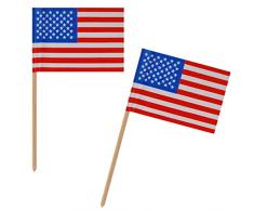 Decor Service Drapeau Picker, Bois/Papier, Multicolore, 10Â x 0,2Â cm