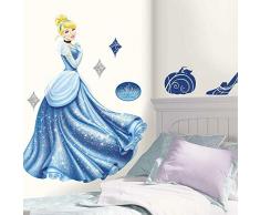 Thedecofactory RMK1957GM Stickers Disney Cendrillon GÃANT ROOMMATES REPOSITIONNABLES (102X75CM), Vinyle, Multicolore, 104 x 46 x 0,1 cm