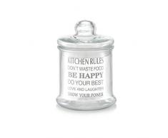 Zeller Bocal en Verre Kitchen Rules, Verre, Transparent, 920 ML