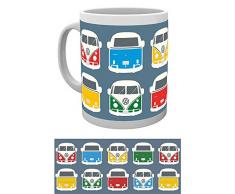 Empire Poster Volkswagen Colours Illustration â Taille (cm), env. à 8,5 H9,5 cm â Licence neuve â Description : â VW Bulli Dessin â Céramique Tasse, Blanc, Imprimante, contenance 320 ml, sous licence