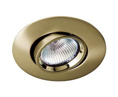 CristalRecord Terra - Spot encastrable, basculant 30°, couleur or vieilli