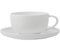 Maxwell Williams Ensemble de Tasses Ã cafÃ© et soucoupes en Cachemire Blanc, Porcelaine Fine, Full Size