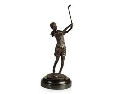 World Art Golfeuse Sculpture En Bronze, Multicolore, 29x11x12 Cm