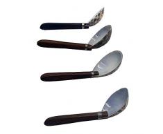 VIE UK_VG0091-MINIATUR-SEASHELL-8CM-4SET Miniature Louche avec Coquillage Lot, Coloris Assortis, 8cm