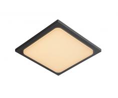 Lucide ORAS - Plafonnier Extérieur - LED - 1x20W 3000K - IP54 - Noir