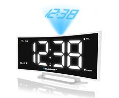 la radio Blaupunkt CRP7WH avec projecteur LCD horloge radio-rÃ©veil