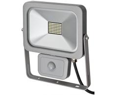 Brennenstuhl Projecteur LED SLIM (30 W, 2530 Lumens, avec detecteur de mouvement, usage interieur et exterieur IP54), Aluminium