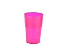 Mojito Design Box Verres à Cocktail, Plastique, Fuchsia Fluo, 0.5 litres, 3 pièces