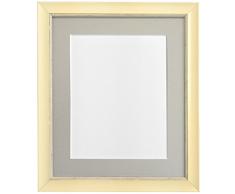 FRAMES BY POST Porte Photo Nordique 20 x 16-Pouces, Verre Plastique pour Photo A3 avec embase Gris Clair, Crème Vieilli