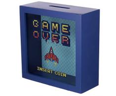 PUKATOR Tirelire en Forme de piÃ¨ce de Monnaie, Multicolore, Hauteur 18 cm, Profondeur 7 cm, Fente 5,5 cm