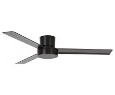 Bayside Lagoon Ventilateur de plafond en plastique, Boîtier en plastique ABS et ailes. Moteur en métal, Noir CTC, 132 cm Durchmesser / 16 cm Höhe
