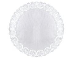 Zenker 44766 Lot de 15 napperons, Papier, Blanc, 36 cm