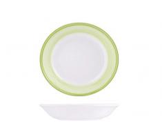 H&H Capri Assiette Creuse Faience, 21 cm, Vert, 1 Pièce