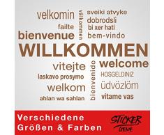 Graz Design Sticker Mural repositionnable Motif Coeurs de cÅurs Marron Clair 100 cm x 70 cm